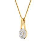 Halo Pendant with 0.5 Carat Center