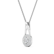Halo Pendant with 0.5 Carat Center