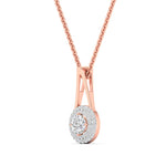 Halo Pendant with 0.5 Carat Center