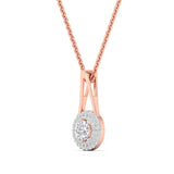 Halo Pendant with 0.5 Carat Center