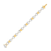 Heart Link Diamond Bracelet