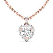 Heart Shaped Diamond Necklace