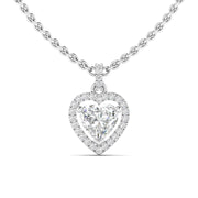 Heart Shaped Diamond Necklace