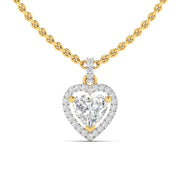 Heart Shaped Diamond Necklace