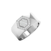 Hexagon Halo Men's Ring
