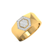 Hexagon Halo Men's Ring