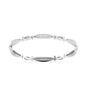 Weave Pattern Diamond Bangle