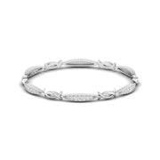 Weave Pattern Diamond Bangle