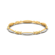 Weave Pattern Diamond Bangle