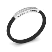 Men's Bracelet With Black Colour Band