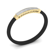 Men's Bracelet With Black Colour Band