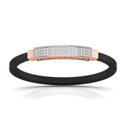 Men's Bracelet With Black Colour Band