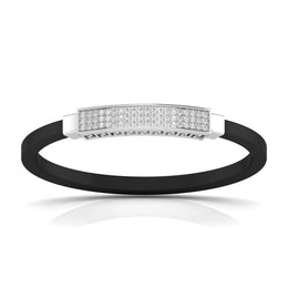 Men's Bracelet With Black Colour Band