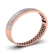 Stylish Men's Kada with Lab Grown Diamonds