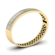 Stylish Men's Kada with Lab Grown Diamonds