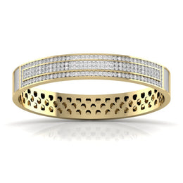 Stylish Men's Kada with Lab Grown Diamonds