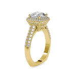 1.8 Carat Cushion Shape Diamond Halo Engagement Ring