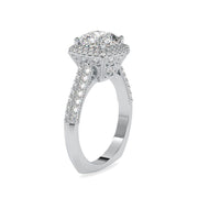 1.8 Carat Cushion Shape Diamond Halo Engagement Ring