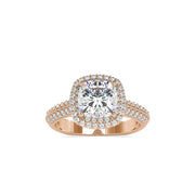 1.8 Carat Cushion Shape Diamond Halo Engagement Ring