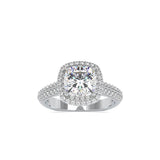 1.8 Carat Cushion Shape Diamond Halo Engagement Ring