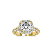 1.8 Carat Cushion Shape Diamond Halo Engagement Ring
