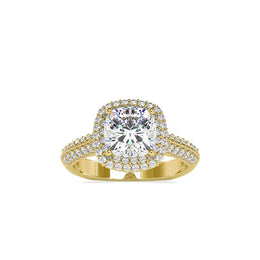 1.8 Carat Cushion Shape Diamond Halo Engagement Ring