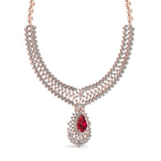 Lab Grown Diamonds & Gem Stone Royal Design Necklace