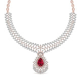 Lab Grown Diamonds & Gem Stone Royal Design Necklace