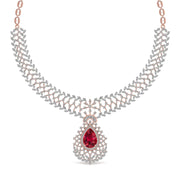 Lab Grown Diamonds & Gem Stone Royal Design Necklace