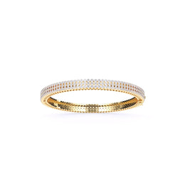 Radiant Splendor Diamond and Gold Bangle