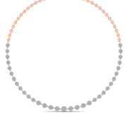Lab Grown Round Cut Diamonds Necklace For Her
