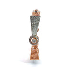 Lab Grown Round Cut Diamonds Solid Rose gold Bangle