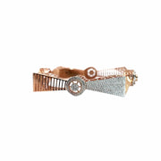 Lab Grown Round Cut Diamonds Solid Rose gold Bangle