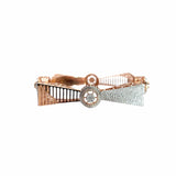 Lab Grown Round Cut Diamonds Solid Rose gold Bangle