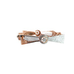 Lab Grown Round Cut Diamonds Solid Rose gold Bangle