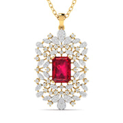 Large Ruby Cocktail Pendant