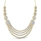 Layered Round Cut Diamonds Party Wear Necklace