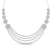 Layered Round Cut Diamonds Party Wear Necklace