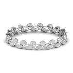 Leaf Design Round Diamond Bangle