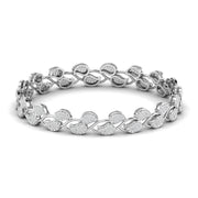 Leaf Design Round Diamond Bangle