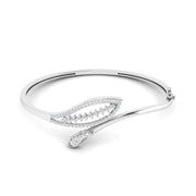 Leaf Whisper Gold Diamond Bangle