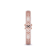 Lattice Design Gold Diamond Bangle