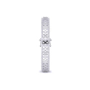 Lattice Design Gold Diamond Bangle