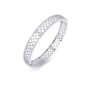 Lattice Design Gold Diamond Bangle