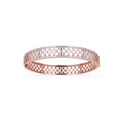 Lattice Design Gold Diamond Bangle