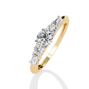 Elegant 3-Stone Lab Diamond Ring