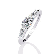 Elegant 3-Stone Lab Diamond Ring