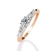Elegant 3-Stone Lab Diamond Ring