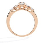 Elegant 3-Stone Lab Diamond Ring
