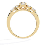 Elegant 3-Stone Lab Diamond Ring